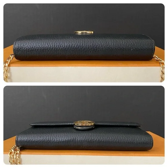 GUCCI GG Interlocking Long Wallet-Crossbody Bag Black - Picture 12 of 15